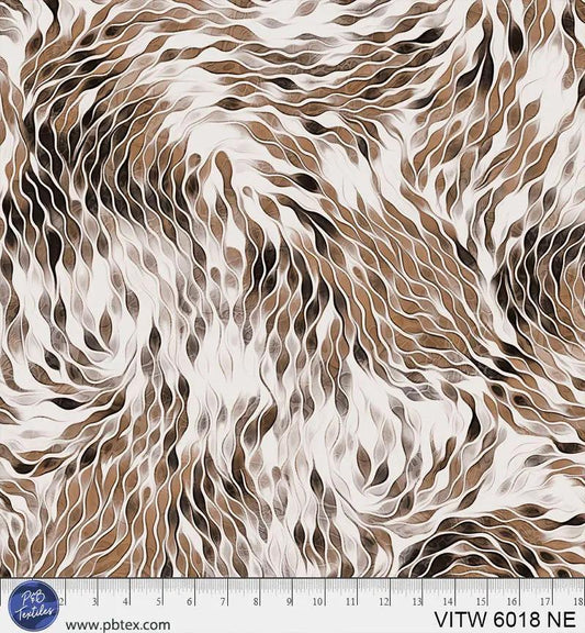 108" Vitality Chic Brown Cotton Wideback Fabric per yard