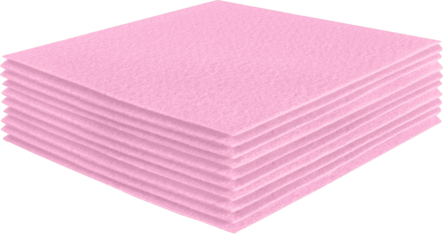 FabricLA Acrylic Felt Craft Sheet Packs – Baby Pink | Soft 100% Acrylic Felt Sheets for DIY & Crafts