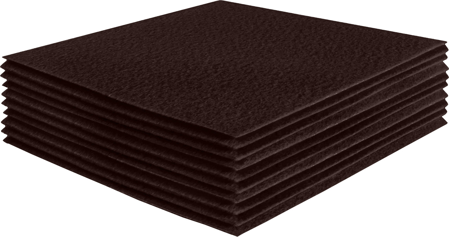 FabricLA Acrylic Felt Craft Sheet Packs – Brown | Soft 100% Acrylic Felt Sheets for DIY & Crafts