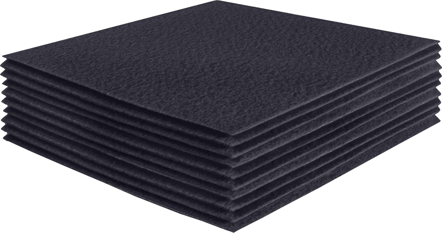 FabricLA Acrylic Felt Craft Sheet Packs – Dark Gray | Soft 100% Acrylic Felt Sheets for DIY & Crafts