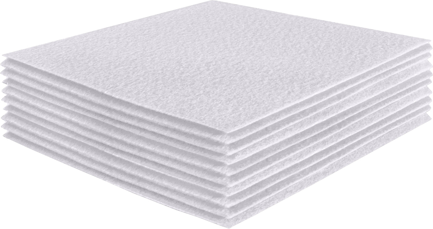 FabricLA Acrylic Felt Craft Sheet Packs – White | Soft 100% Acrylic Felt Sheets for DIY & Sewing