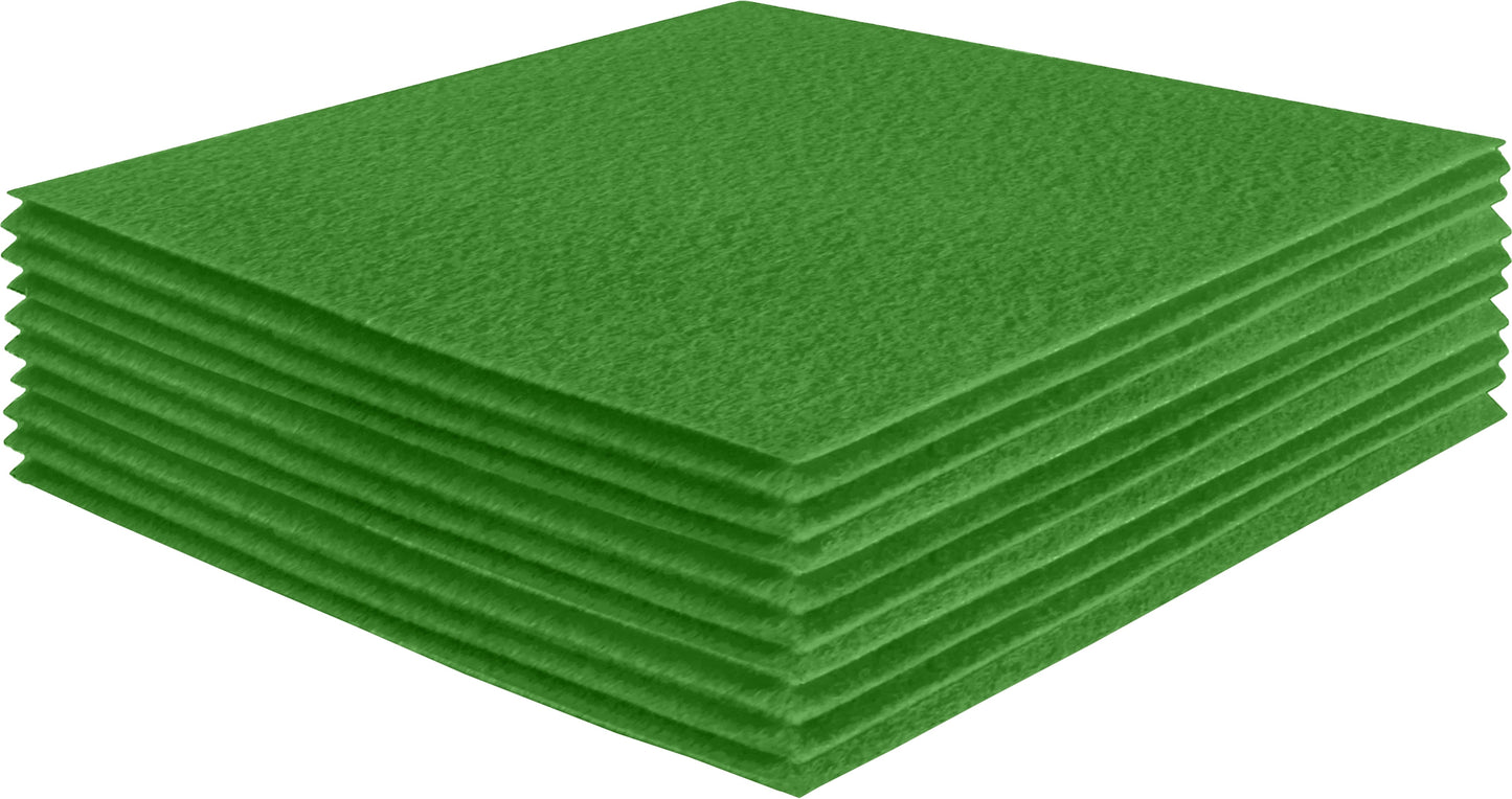 FabricLA Acrylic Felt Craft Sheet Packs – Apple Green | Soft 100% Acrylic Felt Sheets for DIY & Crafts