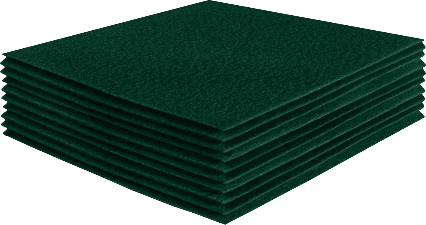 FabricLA Acrylic Felt Craft Sheet Packs – Hunter Green | Soft 100% Acrylic Felt Sheets for DIY & Crafts