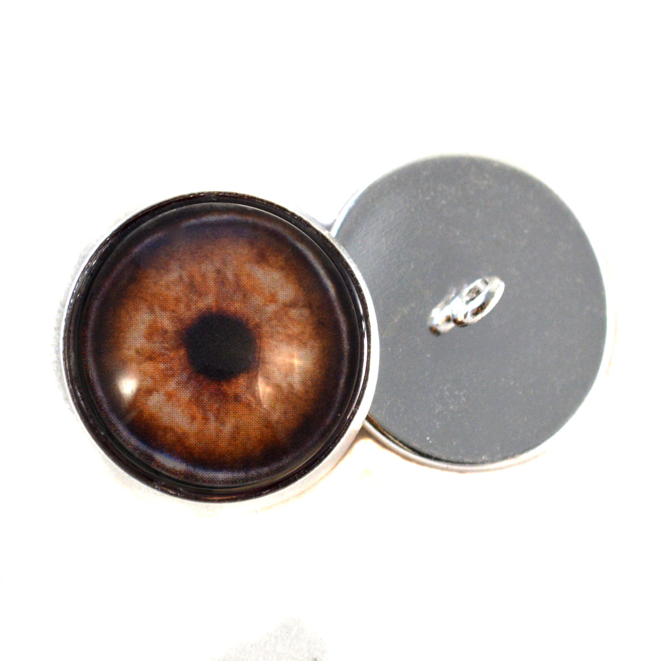 Dark Brown Elephant Sew-On Button Glass Eyes