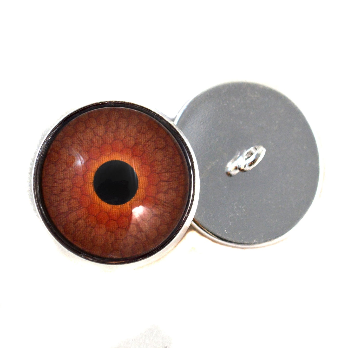 Amber Honeycomb Sew-On Button Glass Eyes