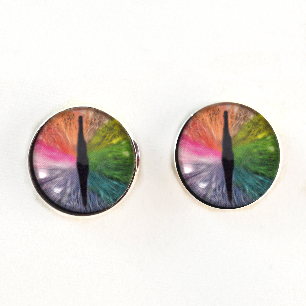 Rainbow Dragon Sew-On Button Glass Eyes