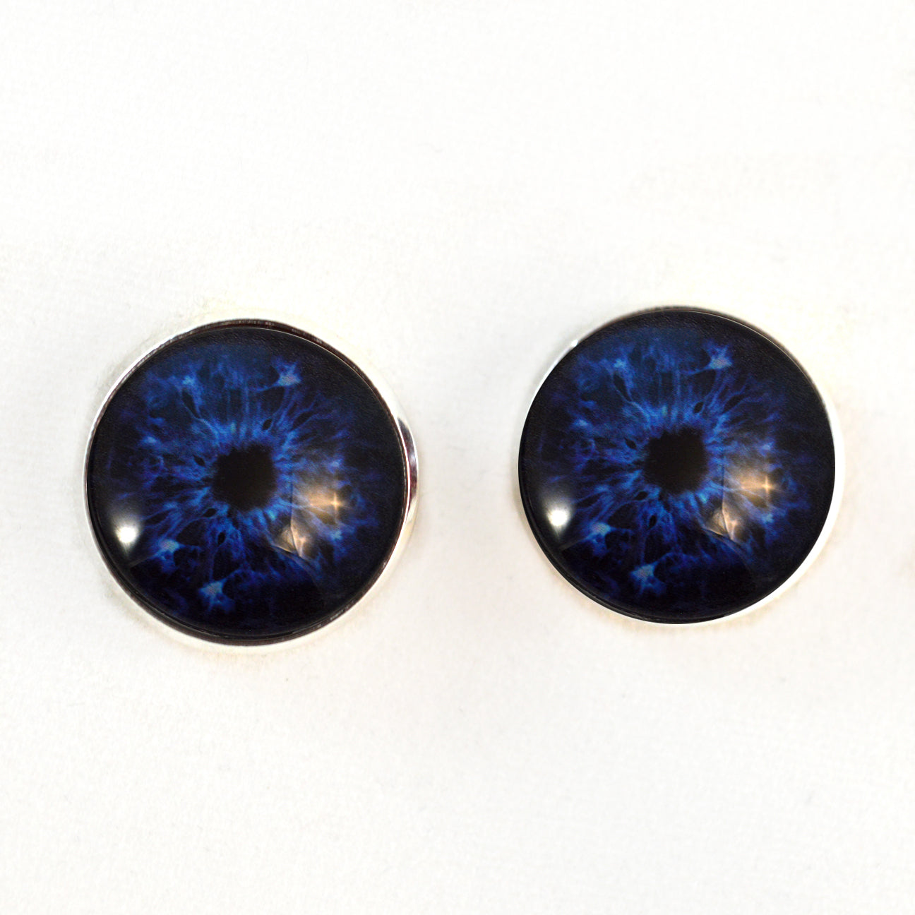 Dark Blue Cold Winter Zombie Sew-On Button Glass Eyes