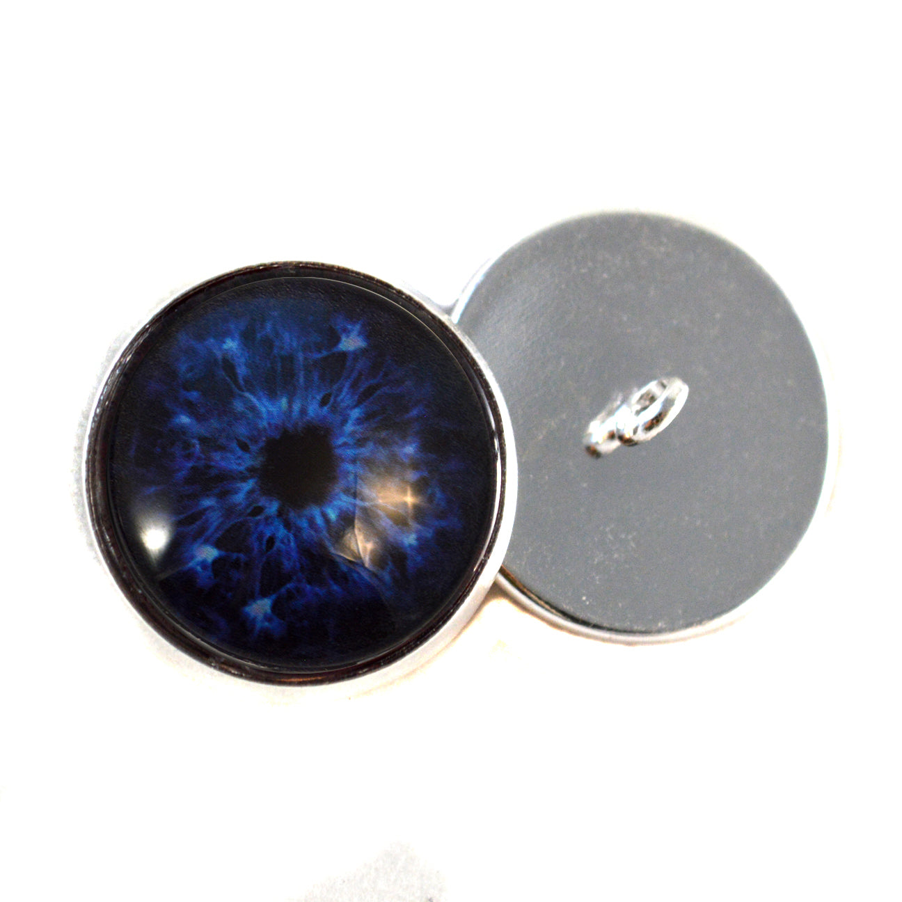 Dark Blue Cold Winter Zombie Sew-On Button Glass Eyes