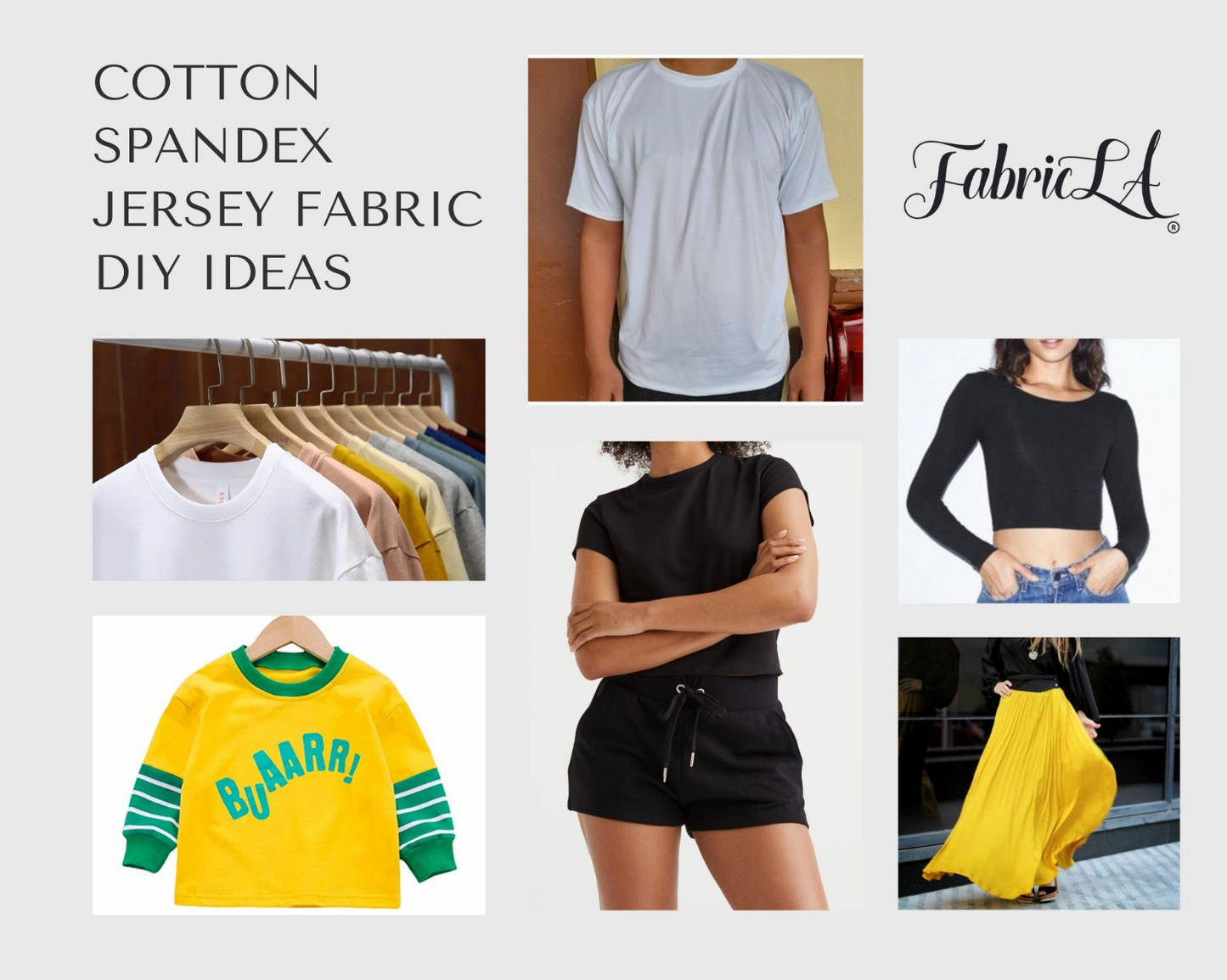 FabricLA 10 oz Cotton Spandex Jersey Knit Fabric – 4-Way Stretch | Maroon