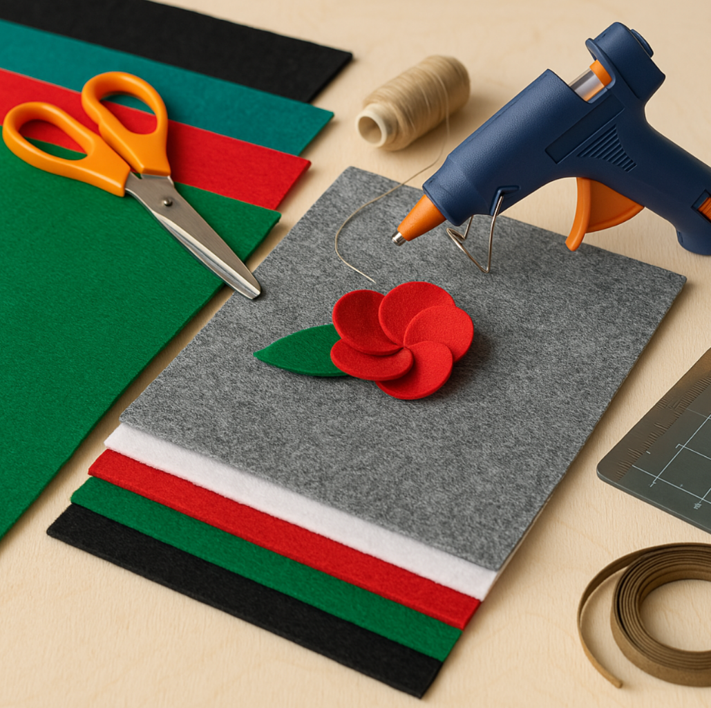 3.2mm Thick Acrylic Felt Sheets – 12"x18" Multi-Color or Single Color Options