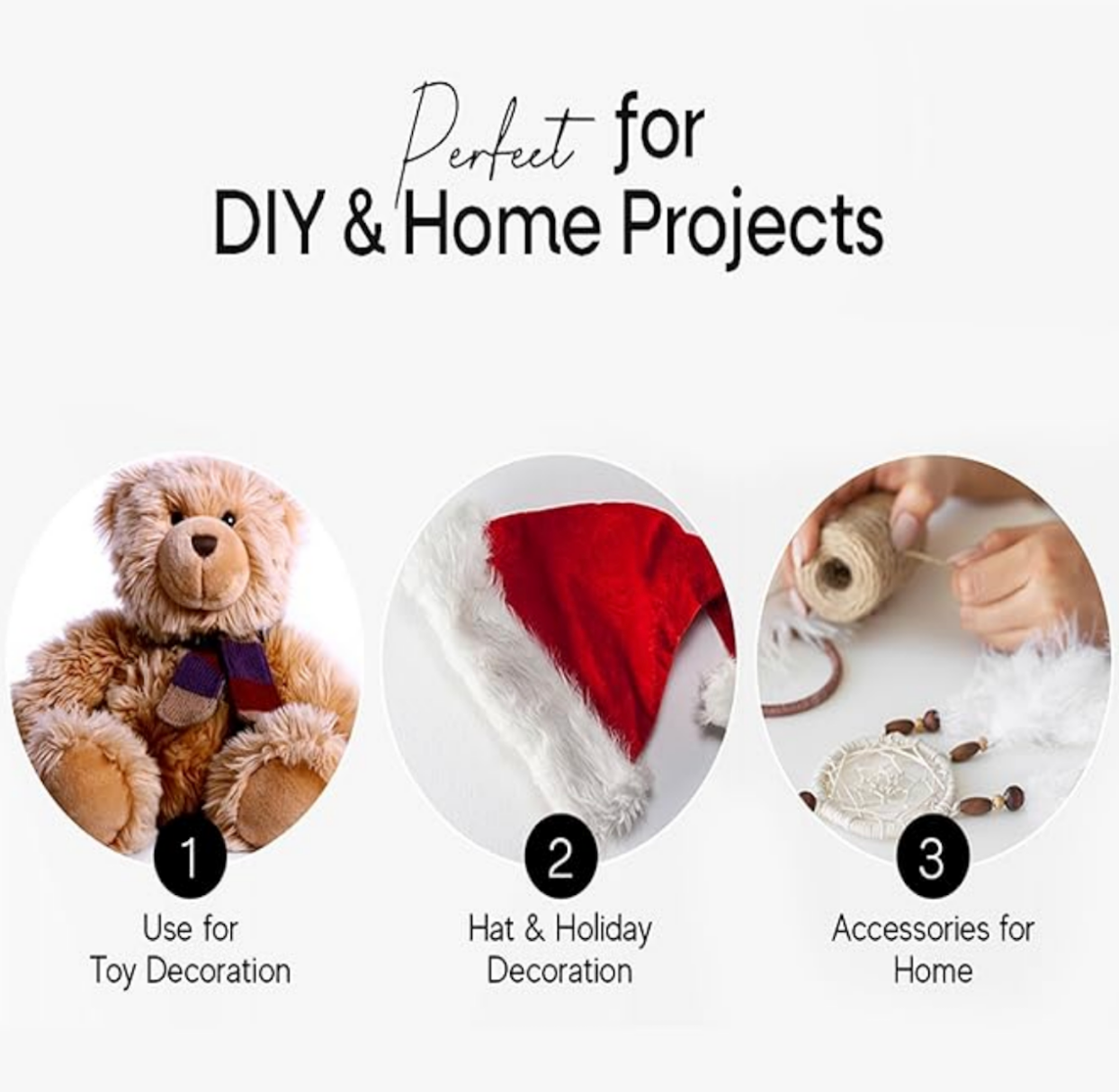 Mocha Mousse Faux Fur Fabric Trim | Variety of Bundles and sizes for Crafting & DIY Costumes