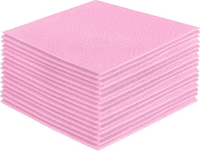 FabricLA Acrylic Felt Craft Sheet Packs – Baby Pink | Soft 100% Acrylic Felt Sheets for DIY & Crafts