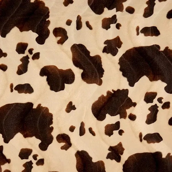 Cow Print Velboa Faux Fur