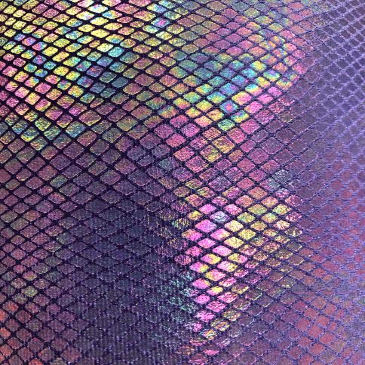 Venom Iridescent Snakeskin Stretch Velvet Spandex Fabric