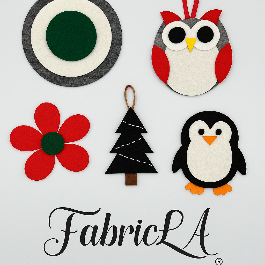 3.2mm Thick Felt Circles – 5 Pack | 5”, 7”, or 10.5” | Soft Craft Felt for DIY