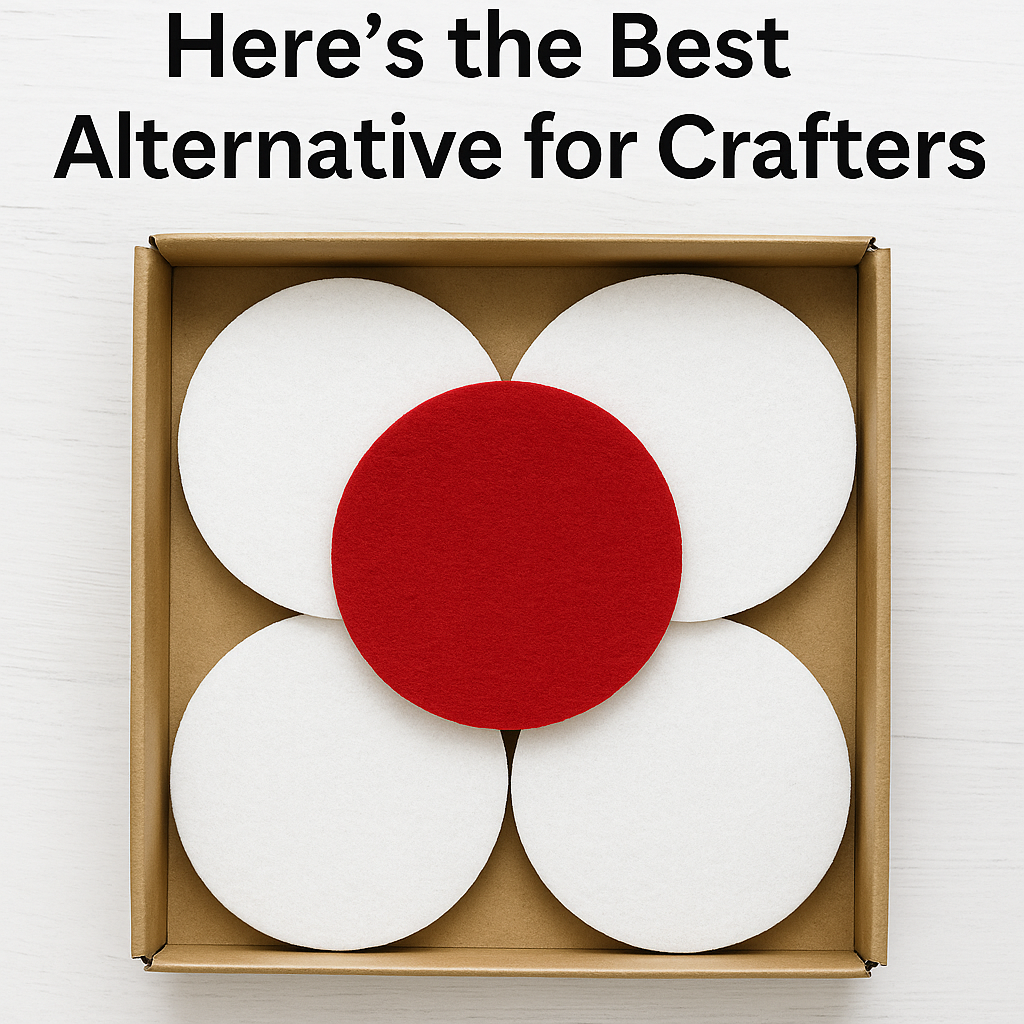 3.2mm Thick Felt Circles – 5 Pack | 5”, 7”, or 10.5” | Soft Craft Felt for DIY