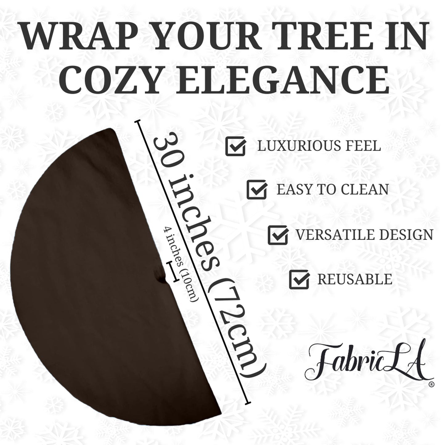 Premium Faux Fur Christmas Tree Skirt - 30 Inch | Luxurious Holiday Decorations