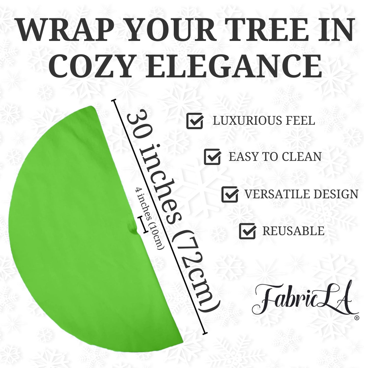 Premium Faux Fur Christmas Tree Skirt - 30 Inch | Luxurious Holiday Decorations