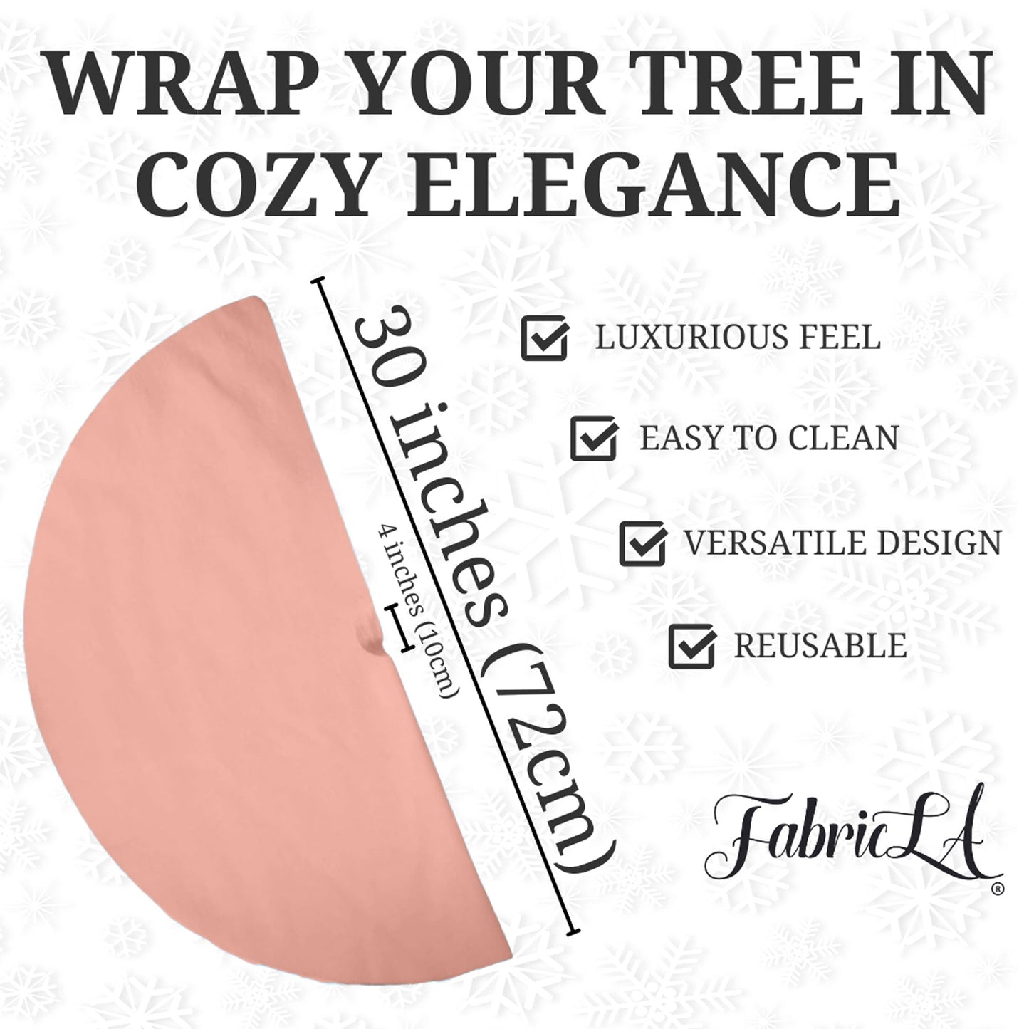 Premium Faux Fur Christmas Tree Skirt - 30 Inch | Luxurious Holiday Decorations