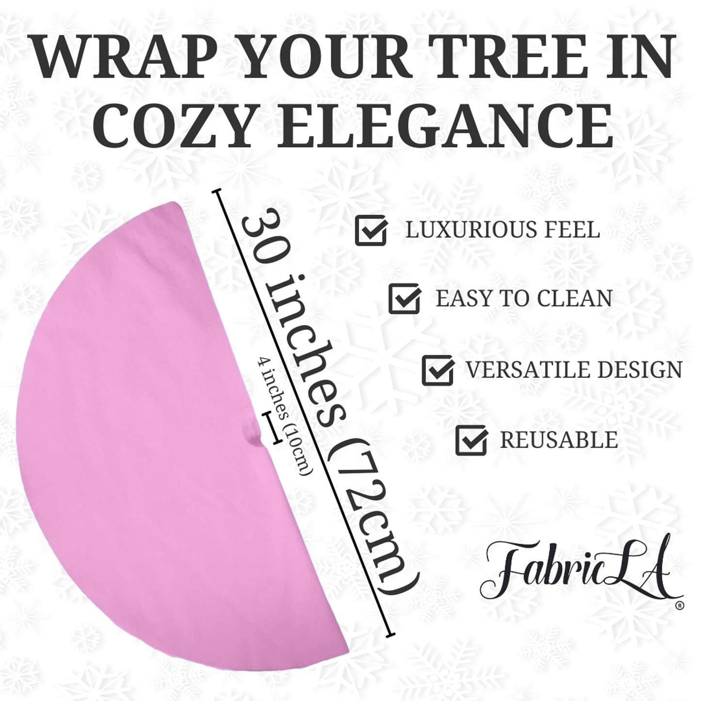 Premium Faux Fur Christmas Tree Skirt - 30 Inch | Luxurious Holiday Decorations