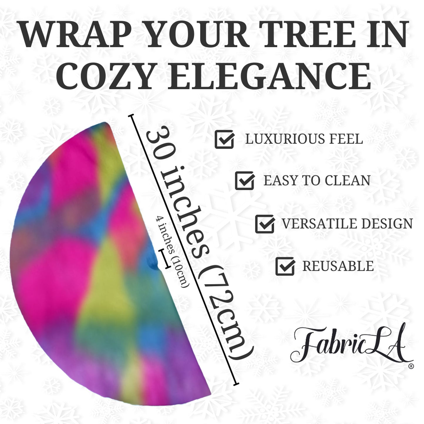 Premium Faux Fur Christmas Tree Skirt - 30 Inch | Luxurious Holiday Decorations