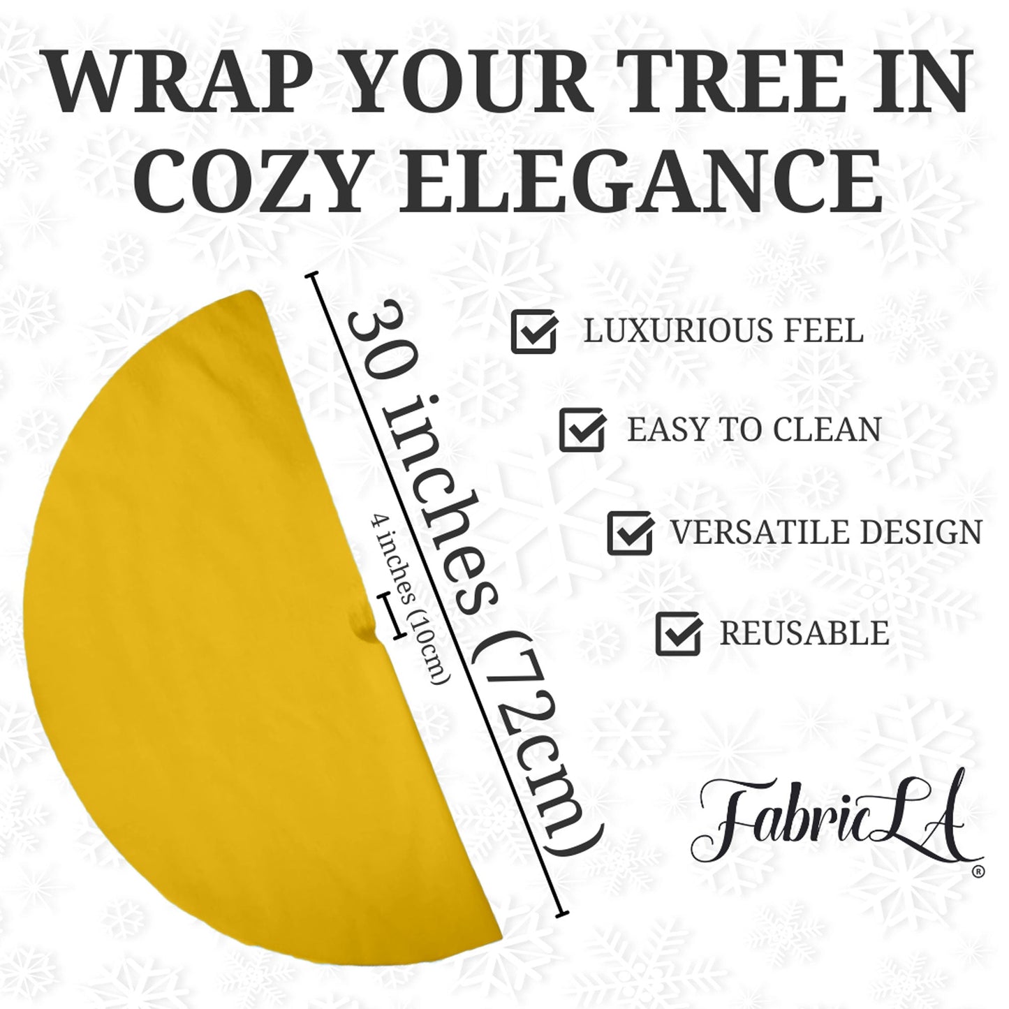 Premium Faux Fur Christmas Tree Skirt - 30 Inch | Luxurious Holiday Decorations