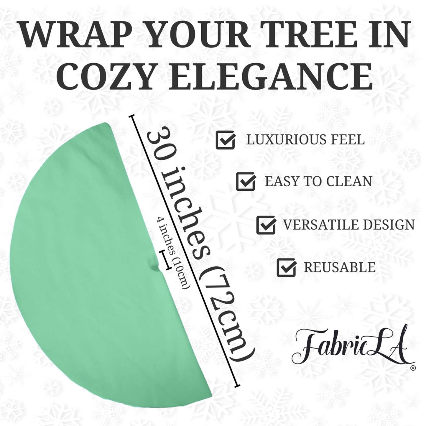 Premium Faux Fur Christmas Tree Skirt - 30 Inch | Luxurious Holiday Decorations