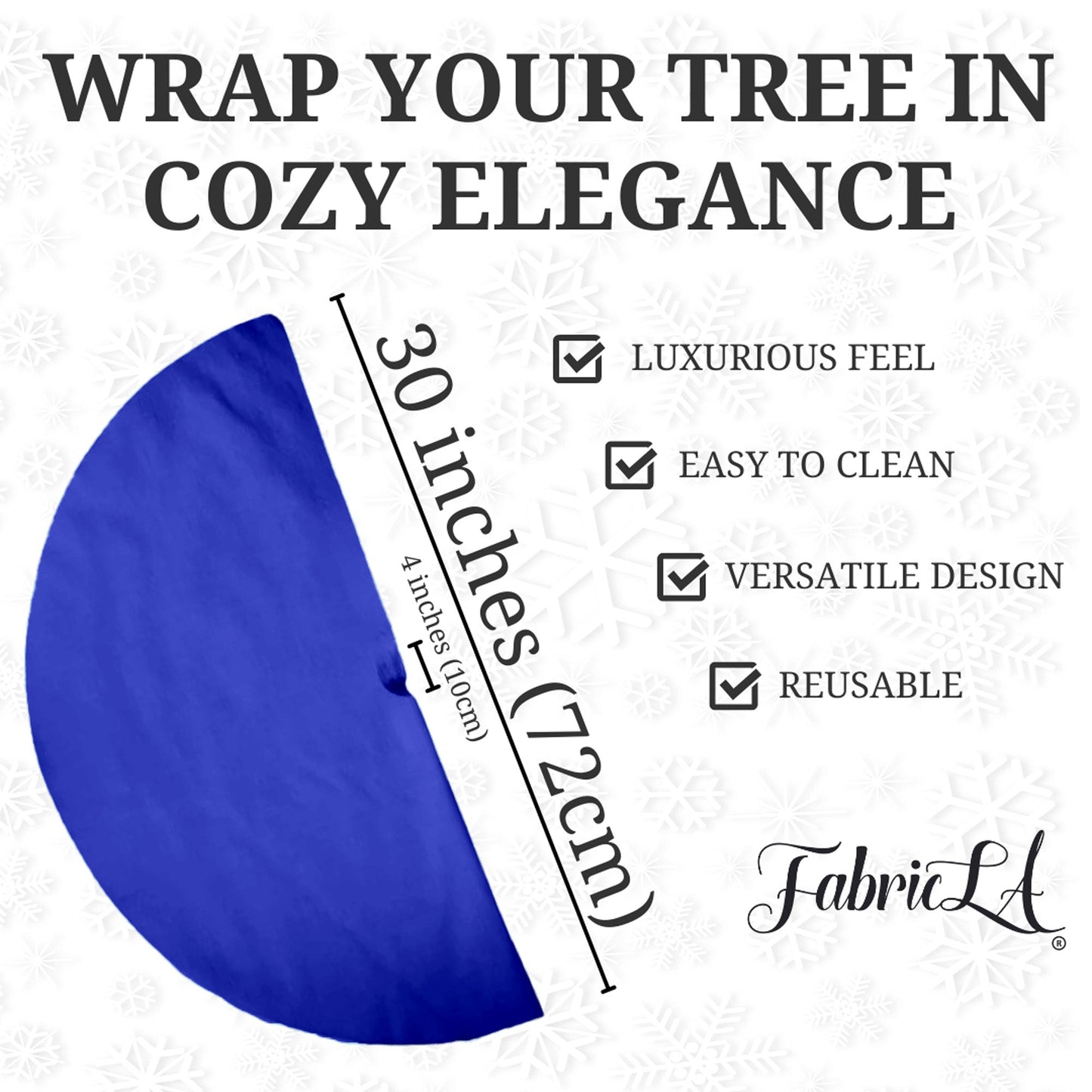 Premium Faux Fur Christmas Tree Skirt - 30 Inch | Luxurious Holiday Decorations