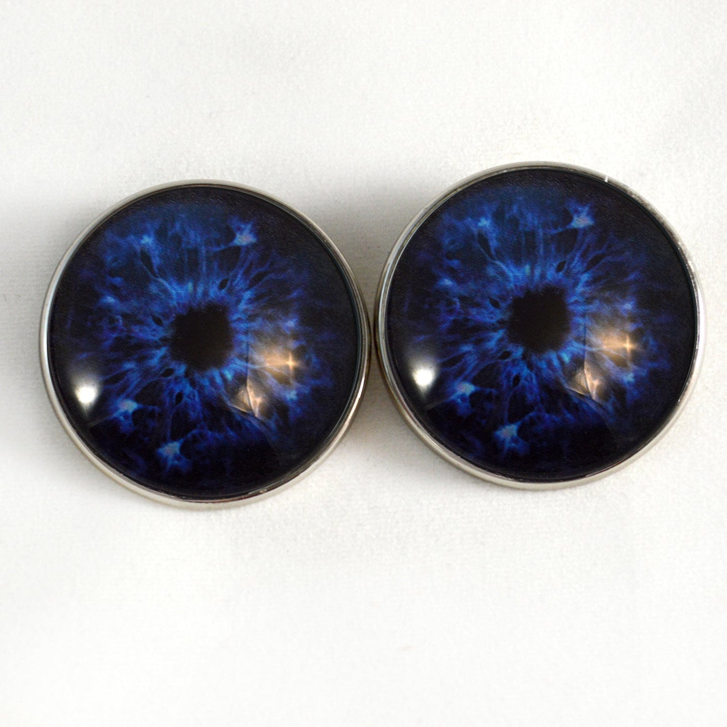 Dark Blue Cold Winter Zombie Sew-On Button Glass Eyes