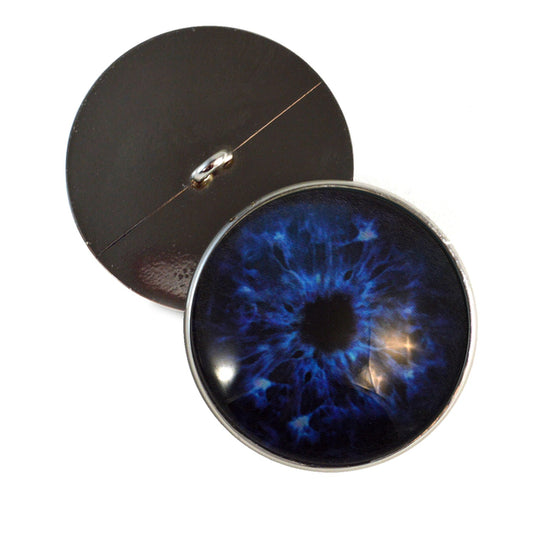 Dark Blue Cold Winter Zombie Sew-On Button Glass Eyes