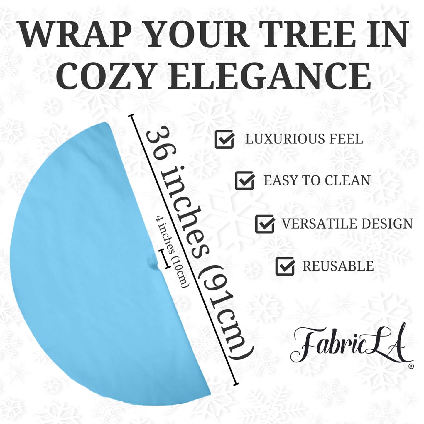 Premium Faux Fur Christmas Tree Skirt - 36 Inch | Luxurious Holiday Decorations