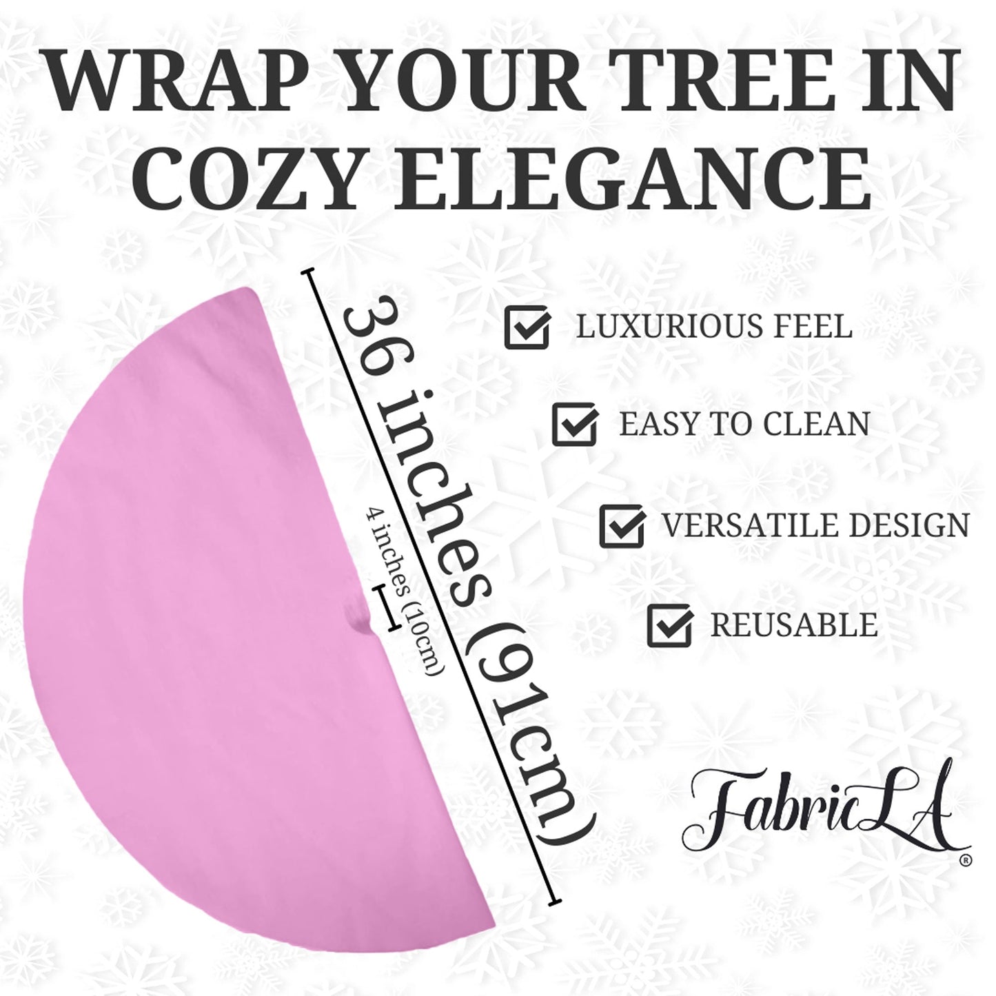 Premium Faux Fur Christmas Tree Skirt - 36 Inch | Luxurious Holiday Decorations