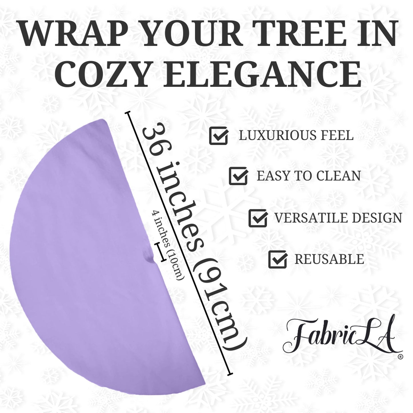 Premium Faux Fur Christmas Tree Skirt - 36 Inch | Luxurious Holiday Decorations