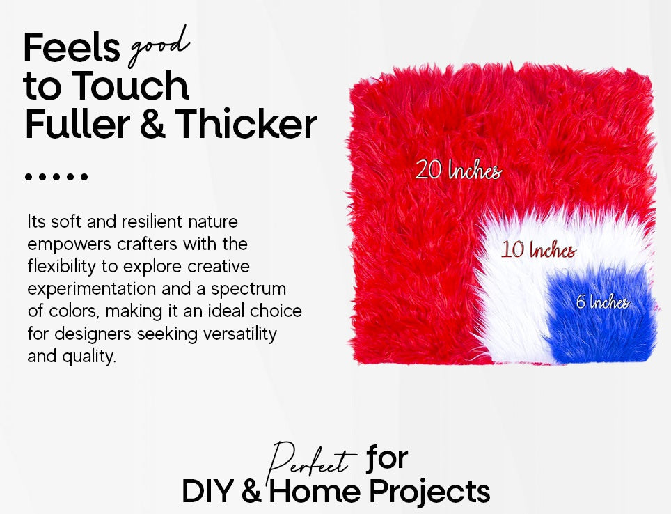 Faux Fur Fabric Squares | Baby Pink