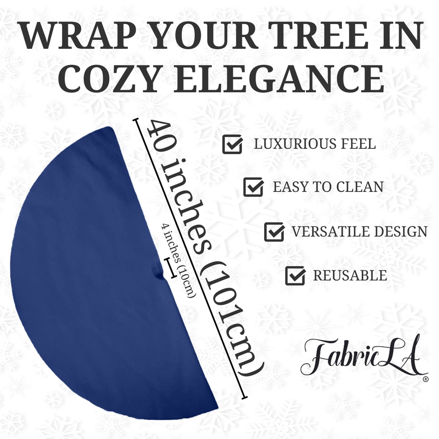 Premium Faux Fur Christmas Tree Skirt - 40 Inch | Luxurious Holiday Decorations