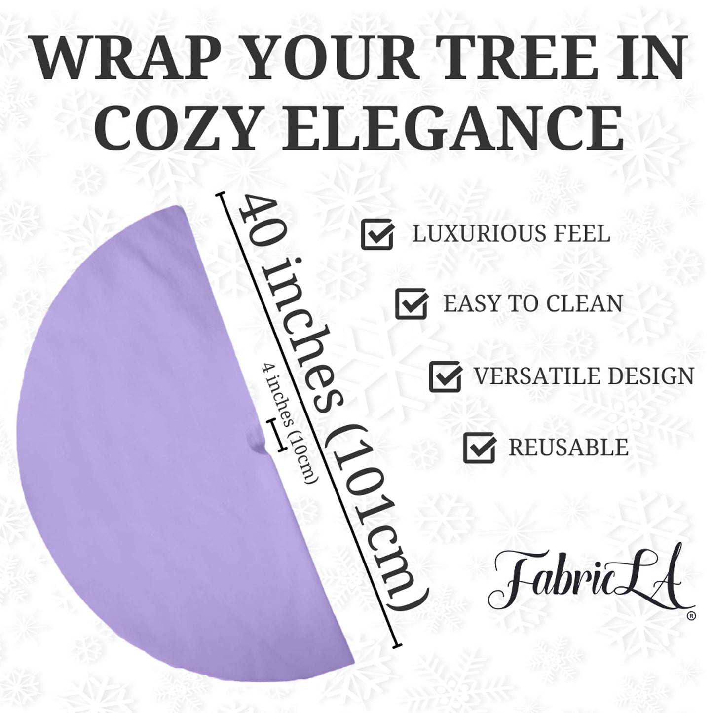 Premium Faux Fur Christmas Tree Skirt - 40 Inch | Luxurious Holiday Decorations