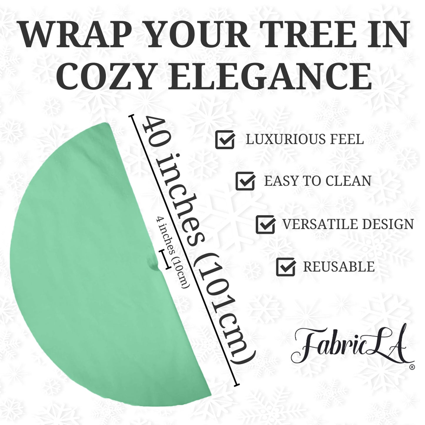 Premium Faux Fur Christmas Tree Skirt - 40 Inch | Luxurious Holiday Decorations