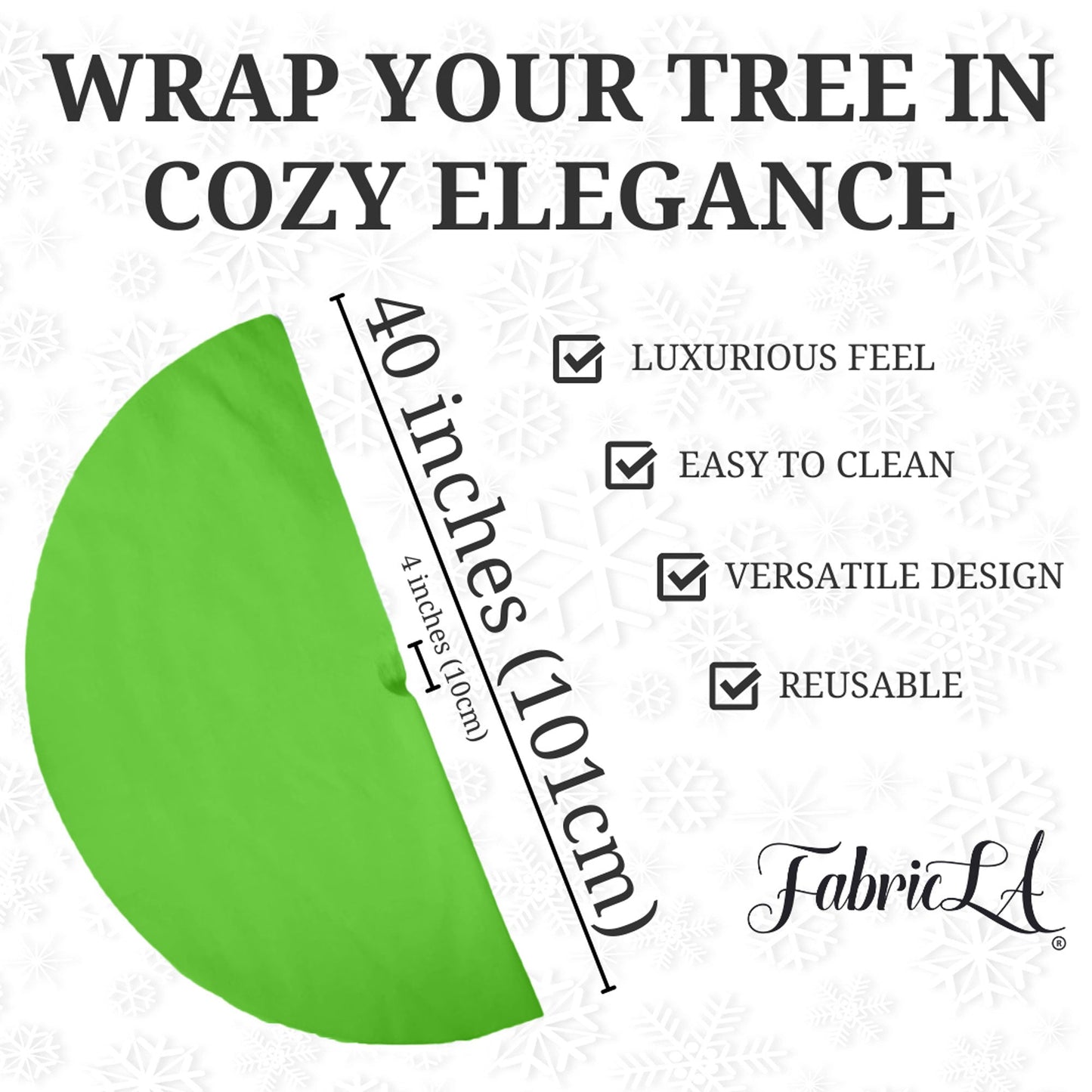 Premium Faux Fur Christmas Tree Skirt - 40 Inch | Luxurious Holiday Decorations