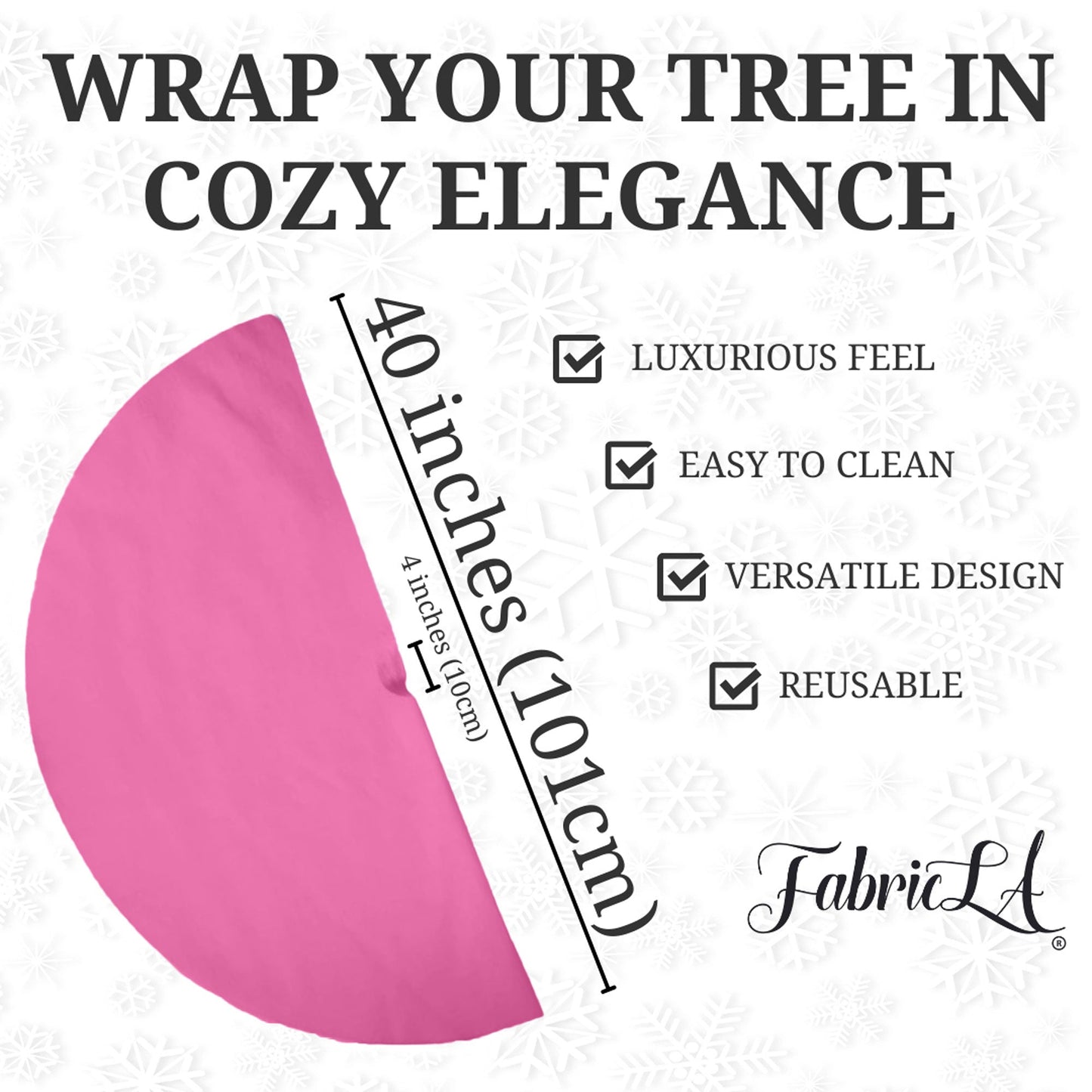 Premium Faux Fur Christmas Tree Skirt - 40 Inch | Luxurious Holiday Decorations