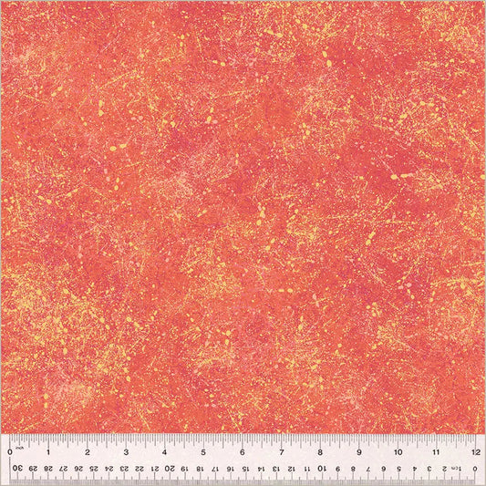 Pink Grapefruit Noteworthy Splatter 44"/45 Fabric Per Yard