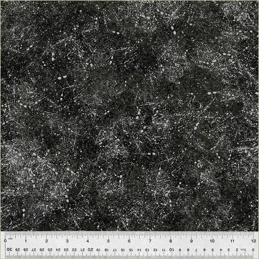 Black Noteworthy Splatter 44"/45 Fabric Per Yard