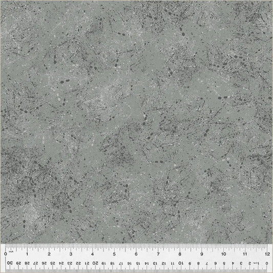Grey Steel Noteworthy Splatter 44"/45 Fabric Per Yard