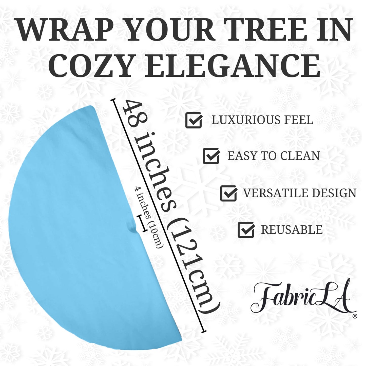 Premium Faux Fur Christmas Tree Skirt - 48 Inch | Luxurious Holiday Decorations