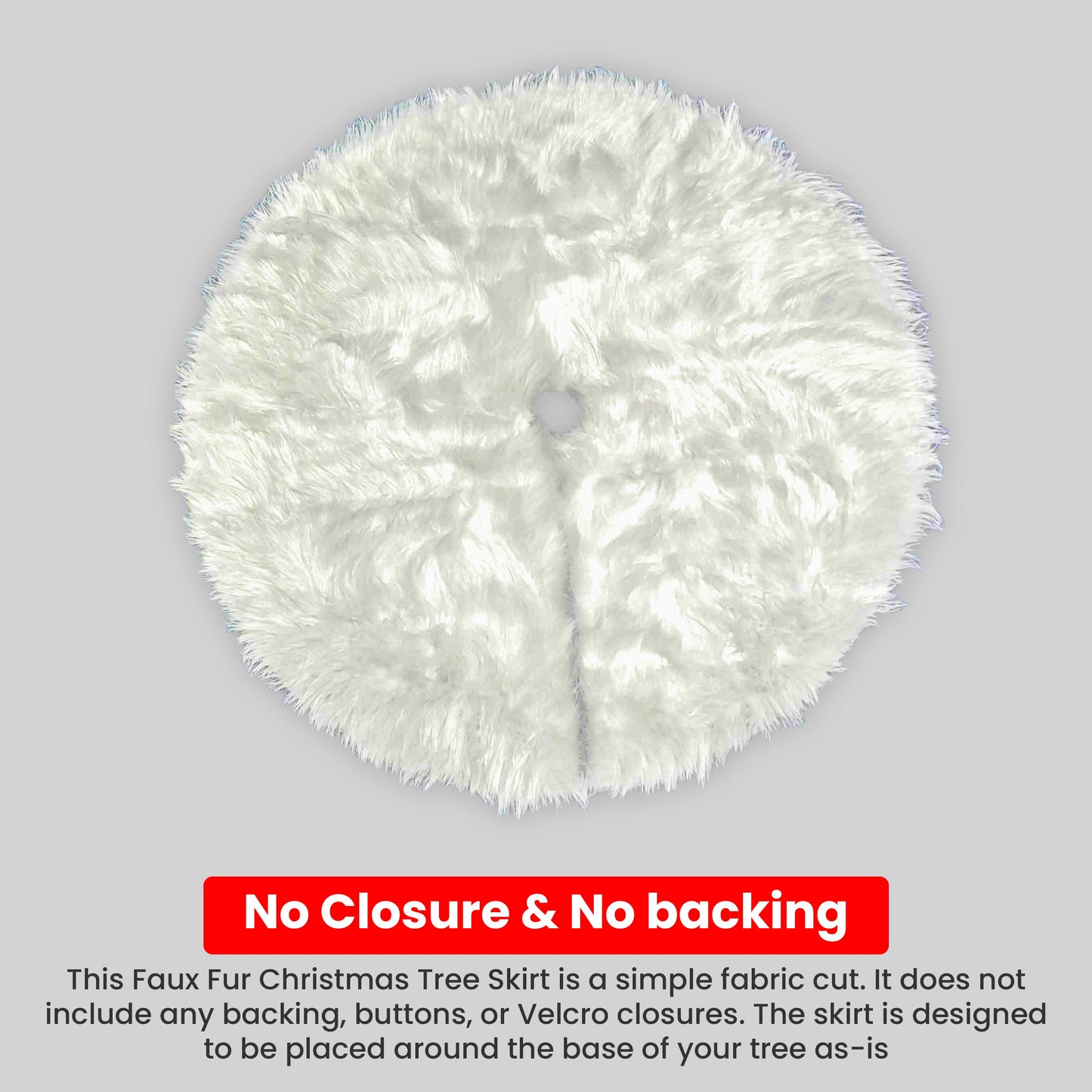 Premium Faux Fur Christmas Tree Skirt - 60 Inch | Luxurious Holiday Decorations