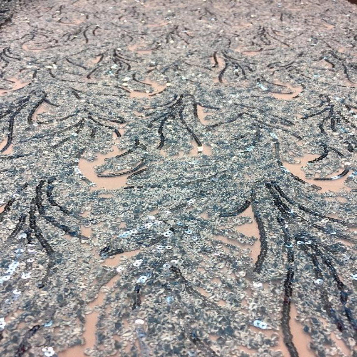 Cozy Pop Thread Floral Sequins Fabric