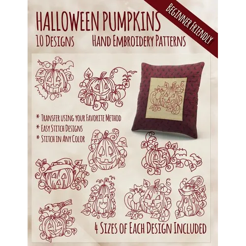Halloween Pumpkins Hand Embroidery Patterns
