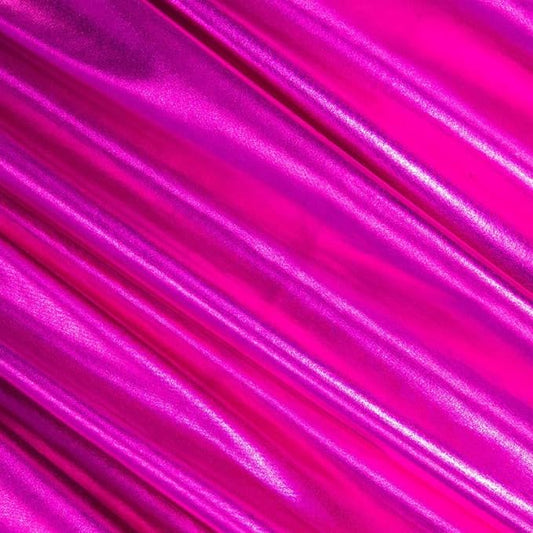 Hologram Metallic Foil Spandex Knit Fabric 4-Way Stretch, 60" Inch Wide| Multicolor