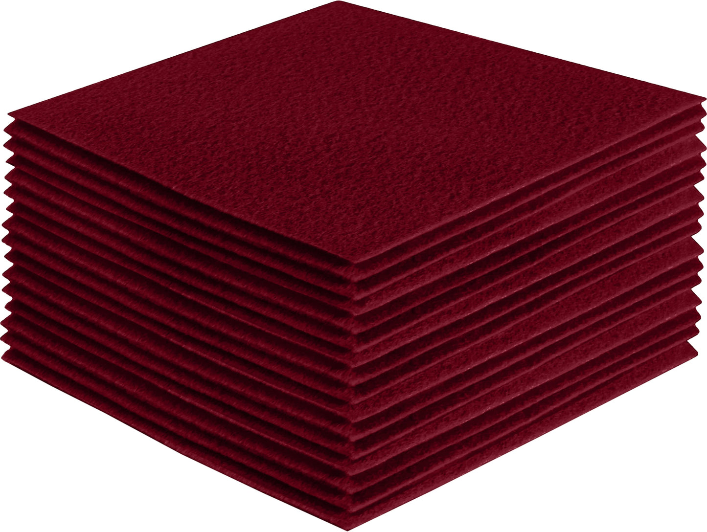 FabricLA Acrylic Felt Craft Sheet Packs – Dark Red | Soft 100% Acrylic Felt Sheets for DIY & Crafts