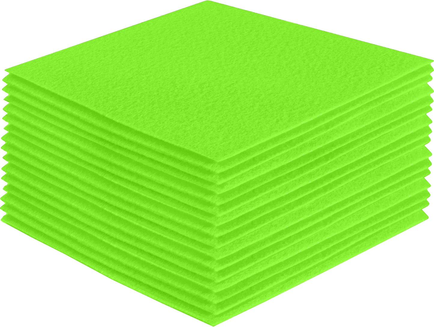FabricLA Acrylic Felt Craft Sheet Packs – Neon Green | Soft 100% Acrylic Felt Sheets for DIY & Crafts