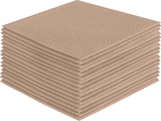 FabricLA Acrylic Felt Craft Sheet Packs – Sandy | Soft 100% Acrylic Felt Sheets for DIY & Crafts